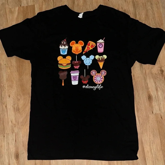 DISNEY SNACKS TSHIRT ETSY MADE FOR DISNEY VACATION SIZE XL CUTE - Picture 1 of 3